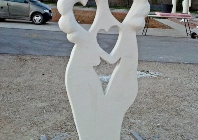 Escultura Móvil Amantes en Flor2-Jesusmasantra
